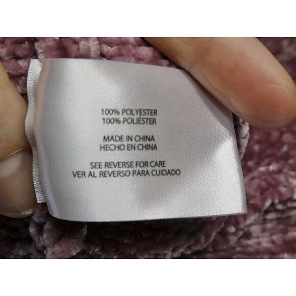 Orvis Chenille Sweater Womens Size M Mauve Pink Pullover V-Neck Soft Tunic - Picture 7 of 8